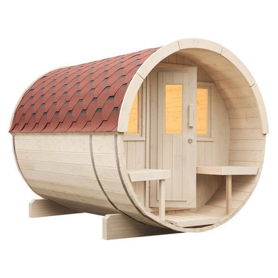 Canadense exterior Cedar Sauna Luxury Large Size vermelho da madeira maciça do uso
