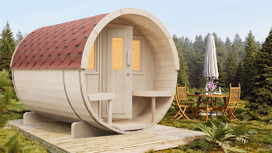 Canadense exterior Cedar Sauna Luxury Large Size vermelho da madeira maciça do uso