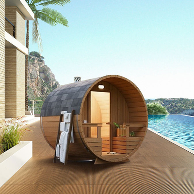 2 - 8 pessoas com de madeira da sauna do tambor da capacidade/sem opção do patamar