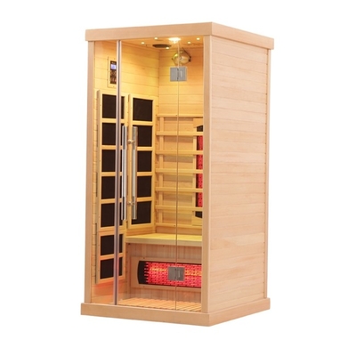 Sauna infravermelha distante de vidro moderada transparente 0°C - variação da temperatura 65°C de funcionamento