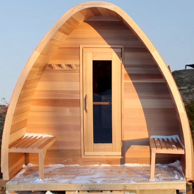 2 - Sauna seca exterior de madeira do pátio da casa de campo de 4 pessoas com o fogão elétrico de 6 quilowatts