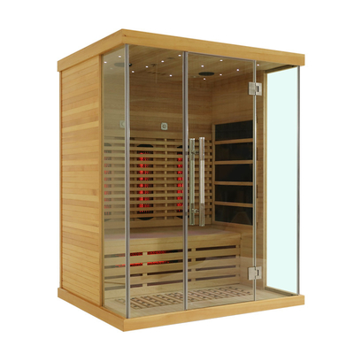 Painel luxuoso Heater Full Spectrum Infrared Sauna do carbono do EMF para a casa comercial de 3 pessoas