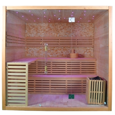 Madeira Maciça Canadense Hemlock Sauna Vapor Seca Sala 4 Pessoas Uso Interno