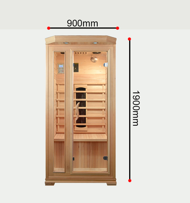 Sauna Retangular Hemlock Home Sauna 8mm Vidro Temperado Garantia de 1 Ano