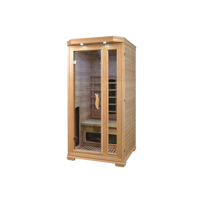 Sala de sauna em madeira de cedro 900*900*1900 mm com vidro temperado de 8 mm