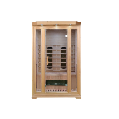 1750W Hemlock / Cedar Casa Sauna Sala Com Sistema de Segurança Em Cor De Madeira Forma Rectangular