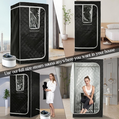 110-120V AC 60Hz Sauna de vapor portátil com janelas transparentes e pano à prova d'água