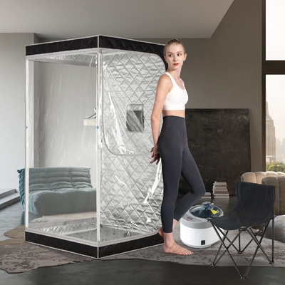 Sauna a vapor portátil com janelas transparentes Economia de tempo para salão de ginástica ou sauna