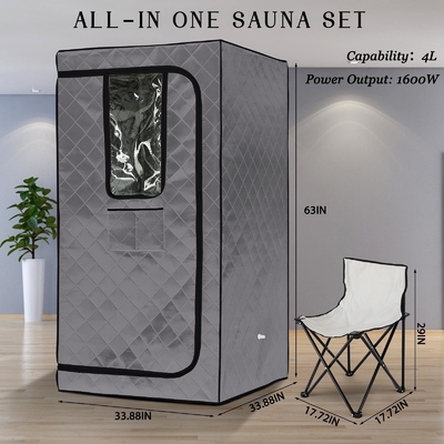 Sauna de vapor portátil de 110 - 120V AC 60Hz com design de janelas transparentes