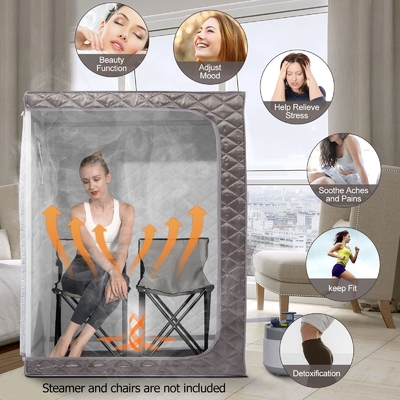 Sauna de vapor portátil de tamanho completo em casa Sauna de spa com capacidade de 4 litros de água