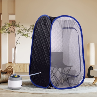 Sauna a vapor portátil dobrável de tamanho completo para 1 pessoa
