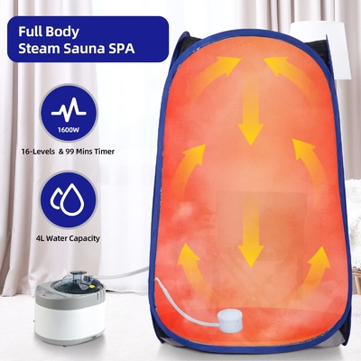 Sauna a vapor portátil dobrável de tamanho completo para 1 pessoa