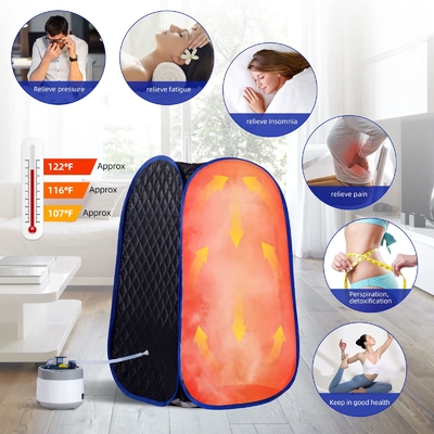 Sauna a vapor portátil dobrável de tamanho completo para 1 pessoa