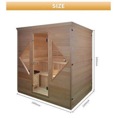 Portão de madeira Porta de madeira Sauna de vapor tradicional para 4 pessoas em ambientes internos