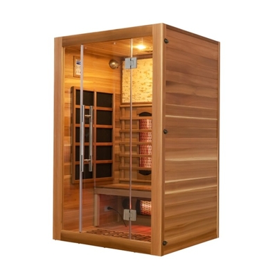 Sauna de madeira de cedro vermelho para duas pessoas
