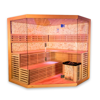Sala de Sauna Tradicional em Casa de Luxo para 5 - 6 Pessoas Sala de Sauna de Vapor de Sal do Himalaia