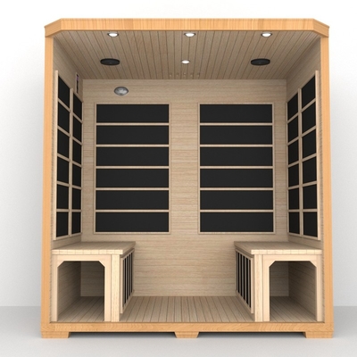 Sauna infravermelha próxima Smartmak Sauna infravermelha de baixo emf 4 pessoas Sauna infravermelha de cedro vermelho