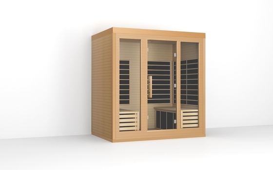 ODM OEM Madeira Sólida Sala de Sauna Far Infrared Grande Para 4 Pessoas