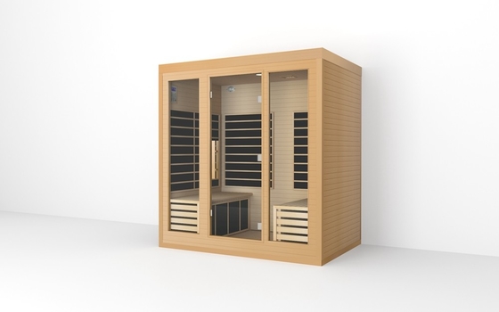 ODM OEM Madeira Sólida Sala de Sauna Far Infrared Grande Para 4 Pessoas