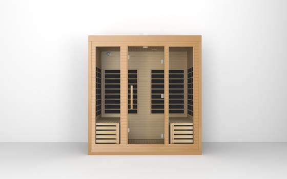 ODM OEM Madeira Sólida Sala de Sauna Far Infrared Grande Para 4 Pessoas