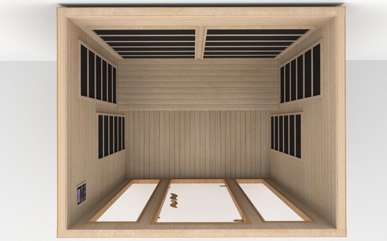Casa de luxo interior 3 pessoas Sauna infravermelha de espectro completo Sala para spa