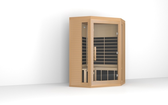 Sauna infravermelha tradicional de luxo para 3 pessoas Sauna infravermelha de cedro vermelho