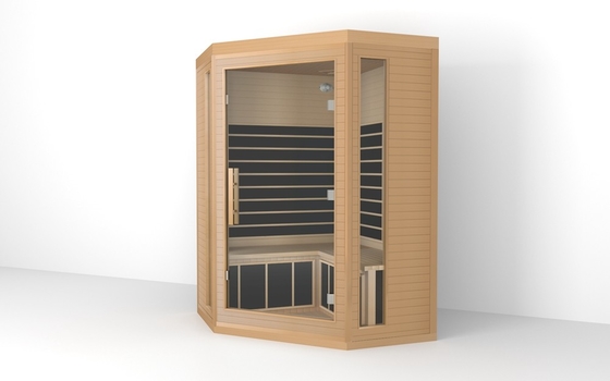 Sauna infravermelha tradicional de luxo para 3 pessoas Sauna infravermelha de cedro vermelho