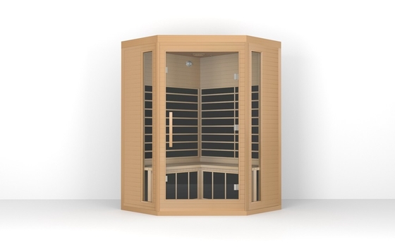 Sauna infravermelha tradicional de luxo para 3 pessoas Sauna infravermelha de cedro vermelho