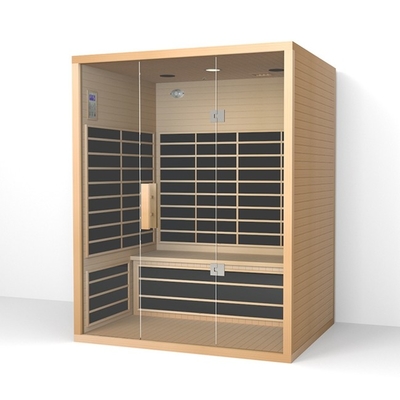 Saunas infravermelhos comerciais de madeira 3 - 4 pessoas Sala de sauna infravermelha em casa