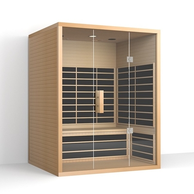Saunas infravermelhos comerciais de madeira 3 - 4 pessoas Sala de sauna infravermelha em casa