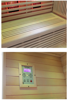 Caldeira de fibra de carbono Hemlock Sauna de infravermelho distante Sauna de 2 pessoas