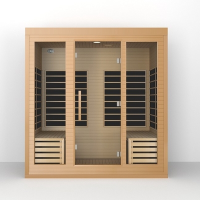 ODM OEM Madeira Sólida Sala de Sauna Far Infrared Grande Para 4 Pessoas