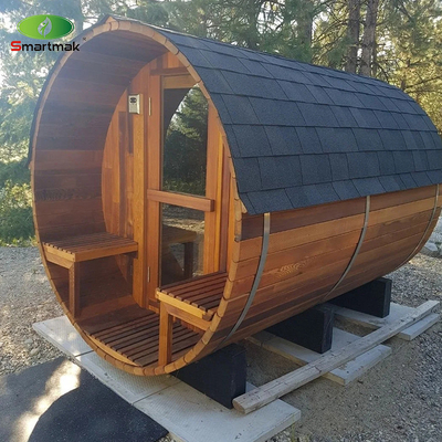 Spa de vapor seco Aquecido a madeira a ar livre Barril à prova d'água Sala de sauna Uso em jardim