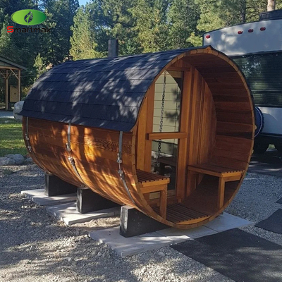 Spa de vapor seco Aquecido a madeira a ar livre Barril à prova d'água Sala de sauna Uso em jardim
