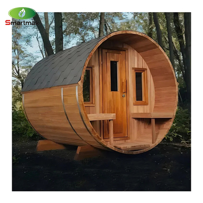 Sauna de barril de madeira exterior Sauna de madeira maciça para uso no jardim