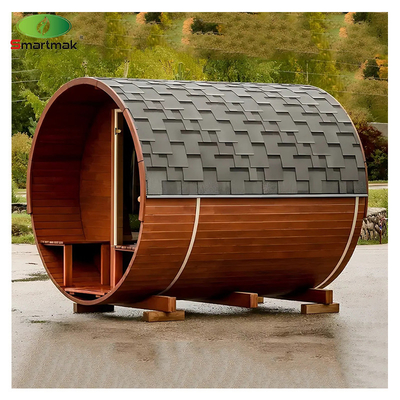 Sauna de madeira maciça resistente à água para uso externo 2 - 6 pessoas