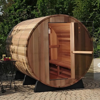 Sauna tradicional de madeira canadense / barril de cedro vermelho
