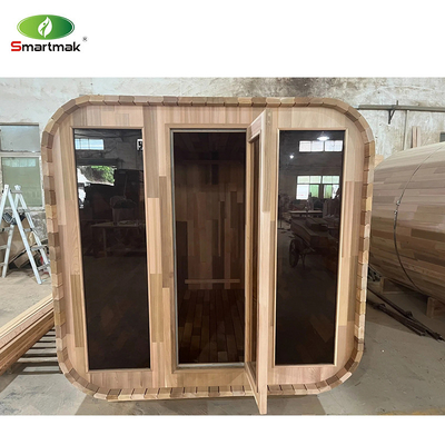 Sauna exterior de cedro com sistema de música Bluetooth / porta de vidro