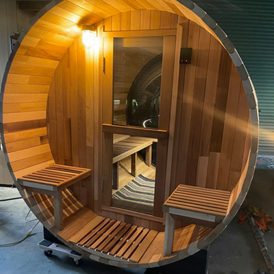 Preço mais baixo Sauna de barril de madeira de cedro