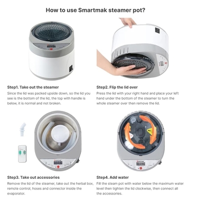 Sauna de vapor portátil Smartmak com tamanho de 1 pessoa
