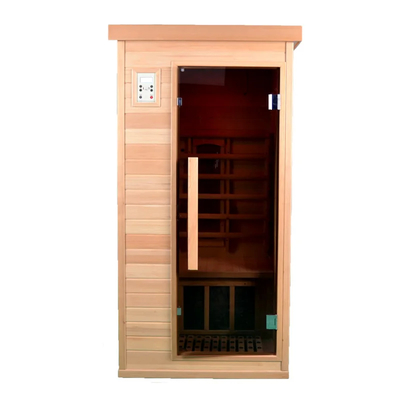 Sala de sauna em casa de madeira retangular com aquecedor de cerâmica vidro temperado 0-60 Minuto Timer