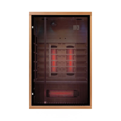 1750W Hemlock / Cedar Casa Sauna Sala Com Sistema de Segurança Em Cor De Madeira Forma Rectangular