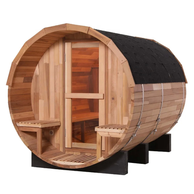 Barril de sauna de vidro temperado de madeira Instalação fácil Faixa de temperatura 15-90.C