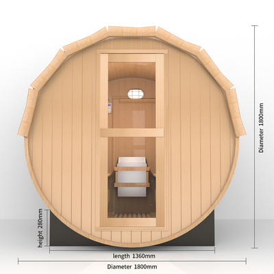 2-8 pessoas Sauna de madeira Barril Sauna de madeira Fácil instalação 15-99 MIN Intervalo de tempo