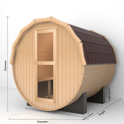 2-8 pessoas Sauna de madeira Barril Sauna de madeira Fácil instalação 15-99 MIN Intervalo de tempo