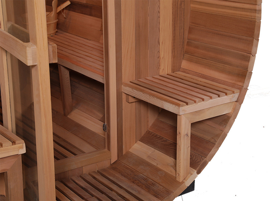 Barril de sauna de vidro temperado de madeira Instalação fácil Faixa de temperatura 15-90.C