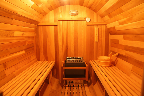 Barril de sauna de vidro temperado de madeira Instalação fácil Faixa de temperatura 15-90.C
