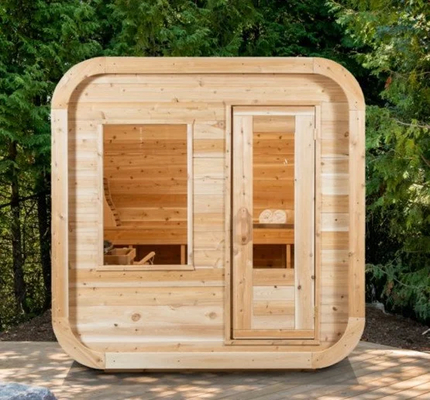 Sauna de vapor de ozônio 220V Sauna de vapor com gerador de ozônio Hemlock Red Cedar 0-99 MIN Timer