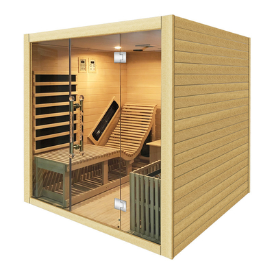 Pessoa de madeira canadense da sauna 4 do infravermelho de Physiotherm do carbono