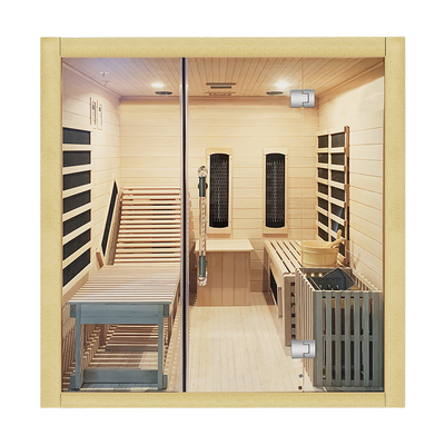 pessoa infravermelha seca de madeira da sala 4 da sauna do vapor 6000w